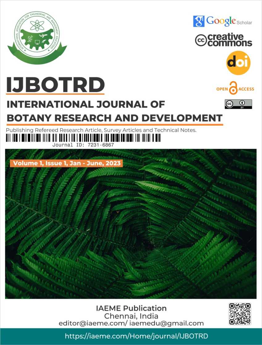 					View Vol. 3 No. 1 (2025): INTERNATIONAL JOURNAL OF BOTANY RESEARCH AND DEVELOPMENT (IJBOTRD)
				